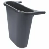 Rubbermaid Commercial Saddle Basket Recycling Bin, Plastic, Black