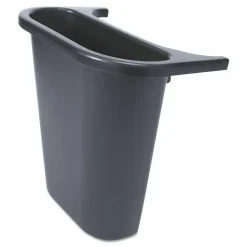Rubbermaid Commercial Saddle Basket Recycling Bin, Plastic, Black