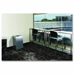 Rubbermaid Commercial Silhouettes 20G Waste Container - 20 gal Capacity - Square - Perforated, Fire-Safe, Durable - SC18EPLSM