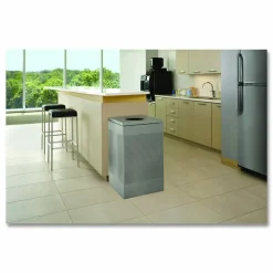 Rubbermaid Commercial Silhouettes 20G Waste Container - 20 gal Capacity - Square - Perforated, Fire-Safe, Durable - SC18EPLSM