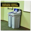 Rubbermaid Commercial Slim Jim Recycling Station Kit, 1-Stream Mixed Recycling, 23 gal, Plastic, Gray/Blue