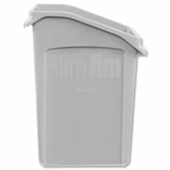Rubbermaid Commercial Slim Jim Under-Counter Container, 23 gal, Polyethylene, Gray