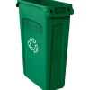 Rubbermaid Commercial Slim Jim Waste Receptacle, 23 Gallons, Green