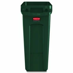 Rubbermaid Commercial Slim Jim Waste Receptacle, 23 Gallons, Green