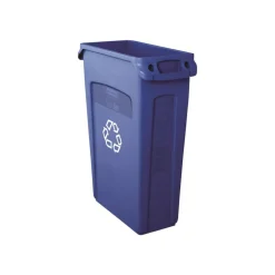 Rubbermaid Commercial Slim Jim Recycle Waste Container, 23-Gallons, Blue