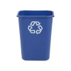 Rubbermaid Commercial Slim Jim Rectangular Plastic Recycling Container, 10.3 Gallons, Blue