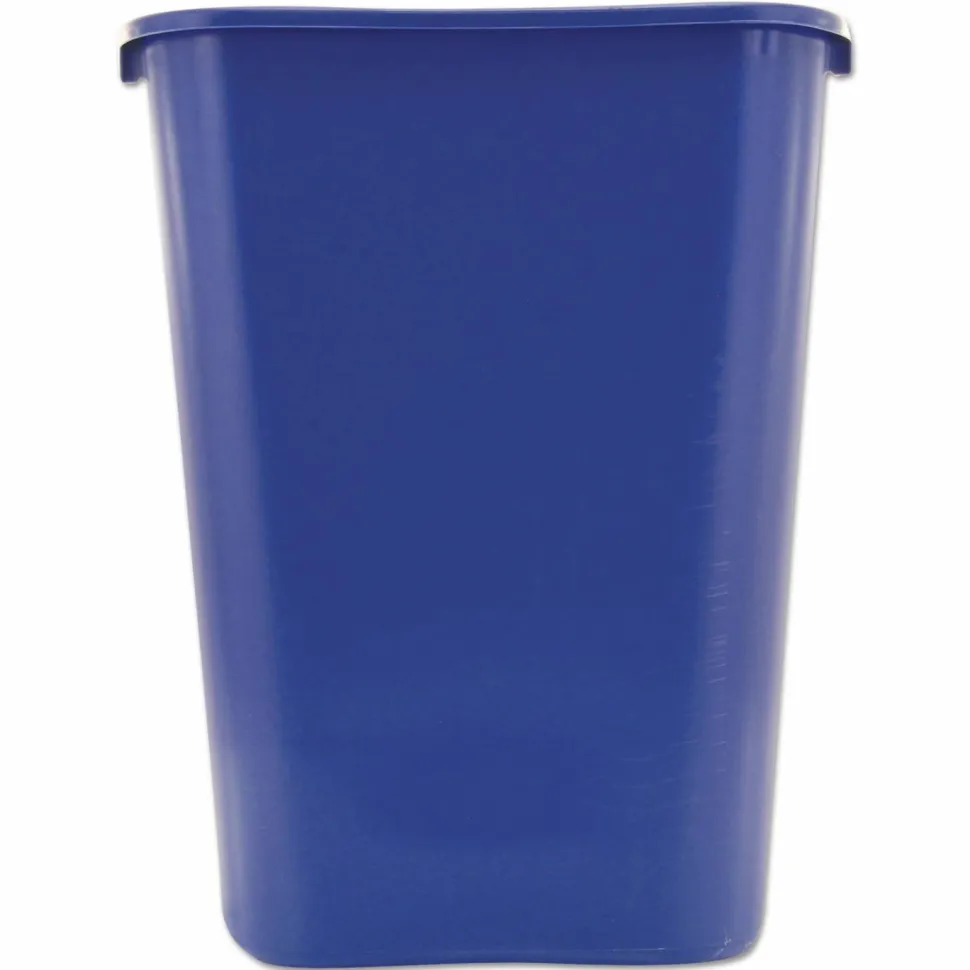 Rubbermaid Commercial Slim Jim Rectangular Plastic Recycling Container, 10.3 Gallons, Blue