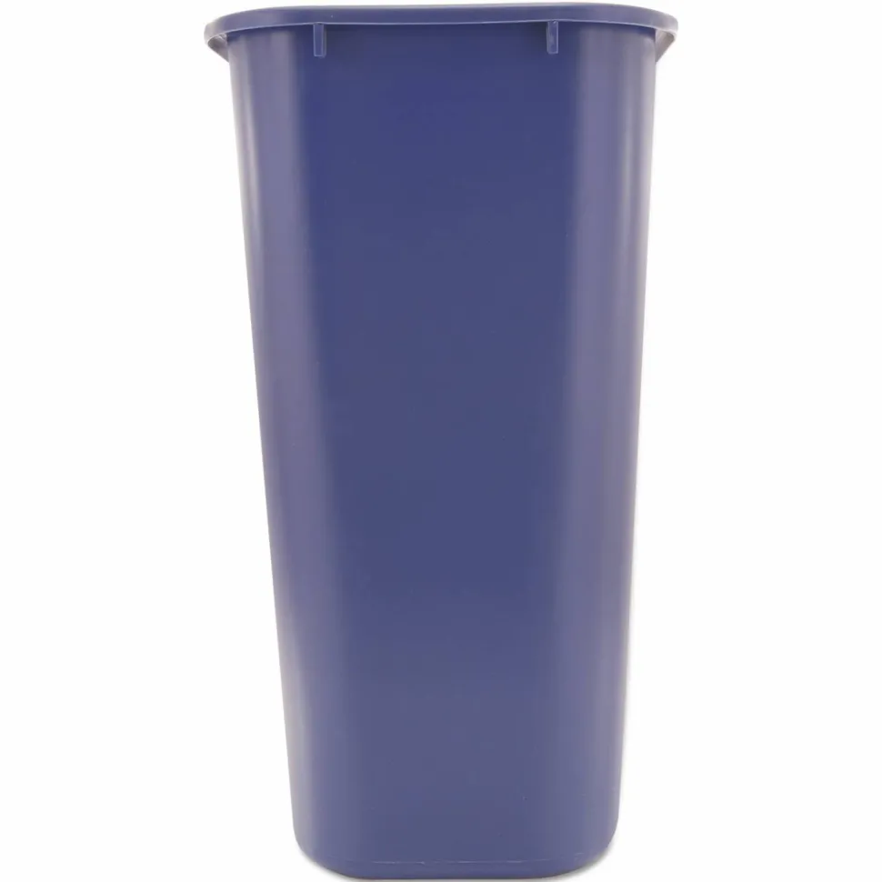 Rubbermaid Commercial Slim Jim Rectangular Plastic Recycling Container, 10.3 Gallons, Blue