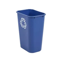 Rubbermaid Commercial Slim Jim Rectangular Plastic Recycling Container, 10.3 Gallons, Blue