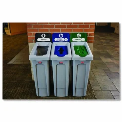 Rubbermaid Commercial Slim Jim Recycling Station 1-Stream Compost, 23 Gal