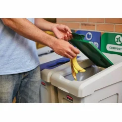 Rubbermaid Commercial Slim Jim Recycling Station 1-Stream Compost, 23 Gal