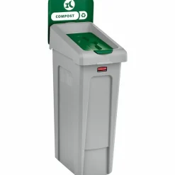 Rubbermaid Commercial Slim Jim Recycling Station 1-Stream Compost, 23 Gal