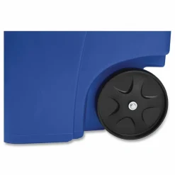 Rubbermaid Commercial Square Brute Recycling Rollout Container, 50 gal, Plastic, Blue
