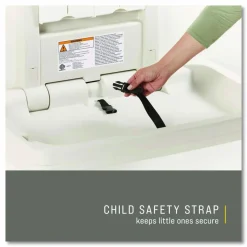 Rubbermaid Commercial Sturdy Station 2 Baby Changing Table, 33.5 x 21.5, Platinum