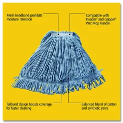 Rubbermaid Commercial Super Stitch Blend Mop Head, Cotton/Synthetic, Large, 1