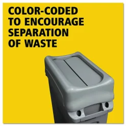 Rubbermaid Commercial Swing Lid for Slim Jim Waste Container, Gray