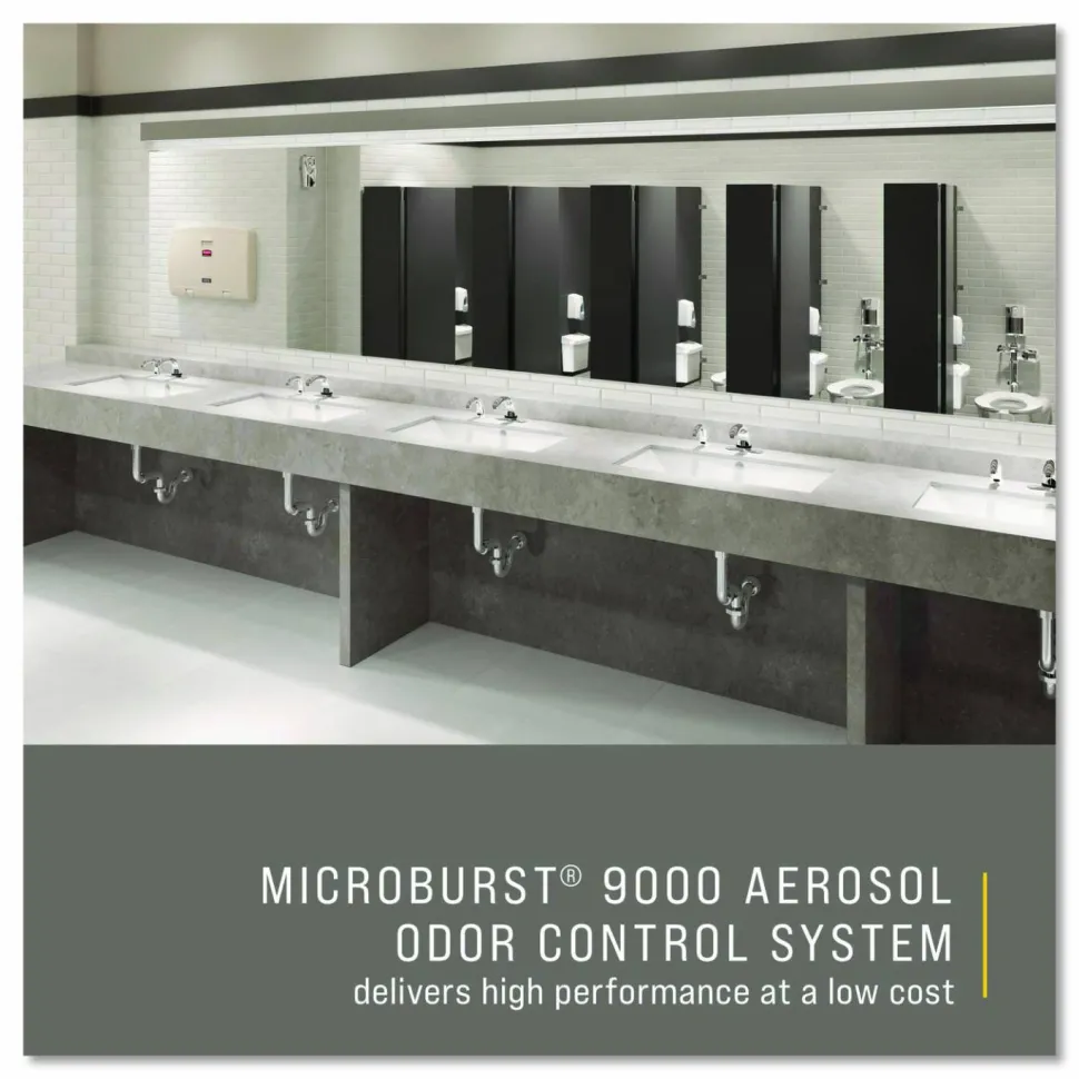 Rubbermaid Commercial TC Microburst Odor Control System 9000 LCD, 3.6 x 4.33 x 8.75, White
