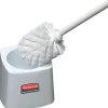 Rubbermaid Commercial Toilet Bowl Brush - Polypropylene Bristle - 1.13" Brush Face - 15" Overall Length - Plastic Handle - White - 24 / Carton