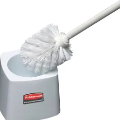 Rubbermaid Commercial Toilet Bowl Brush - Polypropylene Bristle - 1.13" Brush Face - 15" Overall Length - Plastic Handle - White - 24 / Carton