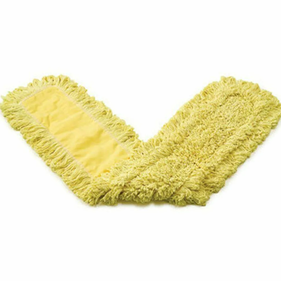 Rubbermaid Commercial Trapper Commercial Dust Mop, Looped-end Launderable, 5" x 24", Yellow