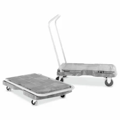 Rubbermaid Commercial Triple Trolley Platform Truck with Angled-Loop Handle, 500 lb Capacity, 20.5 x 32.5 x 35, Black