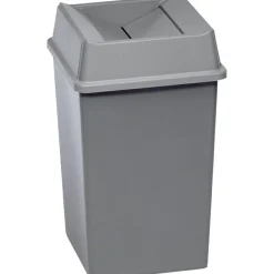 Rubbermaid Commercial Untouchable Square Swing Top Lid, Plastic, 20.13w x 20.13d x 6.25h, Beige