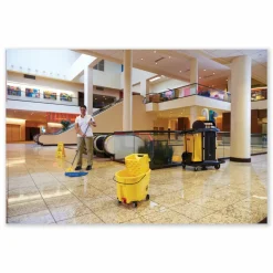 Rubbermaid Commercial Vinyl Cleaning Cart Bag for Rubbermaid Commercial 9T76, 9T77 and 9T78, 34 gal, 17.5" x 10.5" x 33", Yellow