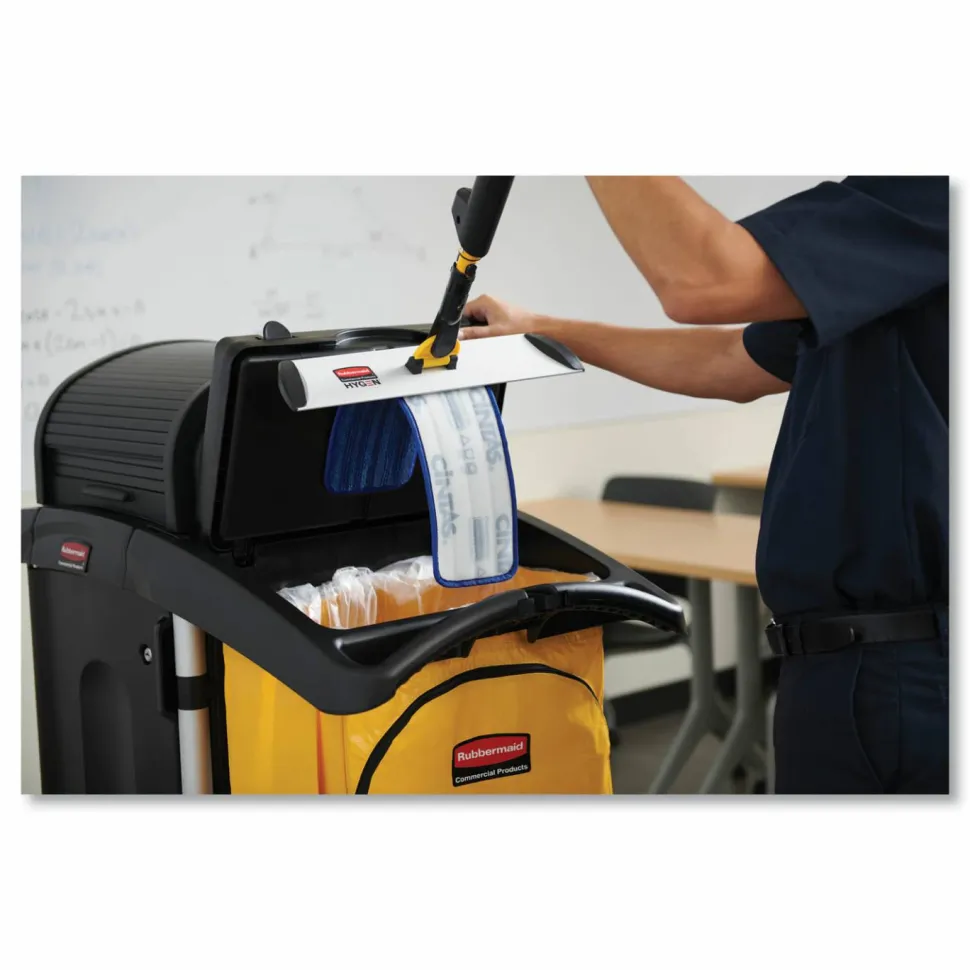 Rubbermaid Commercial Vinyl Cleaning Cart Bag for Rubbermaid Commercial 9T76, 9T77 and 9T78, 34 gal, 17.5" x 10.5" x 33", Yellow