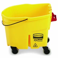 Rubbermaid Commercial WaveBrake 2.0 Bucket, 35 qt, Plastic, Yellow