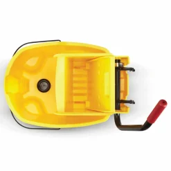 Rubbermaid Commercial WaveBrake 2.0 Bucket/Wringer Combos, Down-Press, 44 qt, Plastic, Yellow