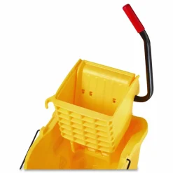 Rubbermaid Commercial WaveBrake 2.0 Bucket/Wringer Combos, Side-Press, 26 qt, Plastic, Yellow