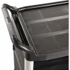Rubbermaid Commercial Xtra Utility Cart with Enclosed Sides and Back, Plastic, 3 Shelves, 300 lb Capacity, 20" x 40.63" x 37.8", Black