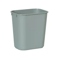 Rubbermaid Durable Polyethylene Wastebasket, 3 1/4 Gallons (12.3L), Gray