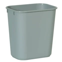 Rubbermaid Durable Polyethylene Wastebasket, 3 1/4 Gallons (12.3L), Gray