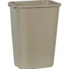 Rubbermaid Durable Polyethylene Wastebasket, 10 1/4 Gallons (38.8L), Beige