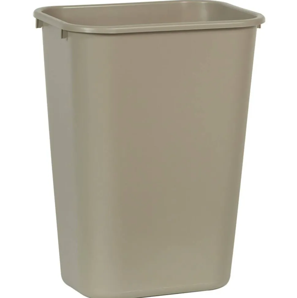 Rubbermaid Durable Polyethylene Wastebasket, 10 1/4 Gallons (38.8L), Beige