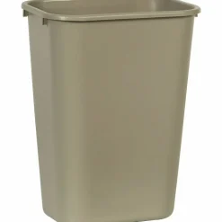 Rubbermaid Durable Polyethylene Wastebasket, 10 1/4 Gallons (38.8L), Beige