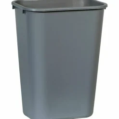 Rubbermaid Durable Polyethylene Wastebasket, 10 1/4 Gallons (38.8L), Gray