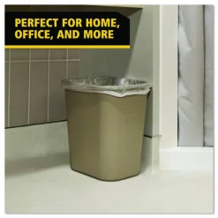Rubbermaid Durable Polyethylene Wastebasket, 7 Gallons (26.5L), Beige