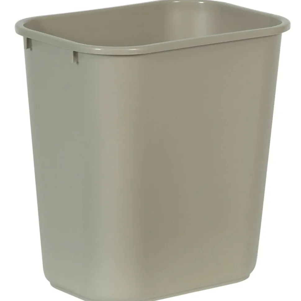 Rubbermaid Durable Polyethylene Wastebasket, 7 Gallons (26.5L), Beige