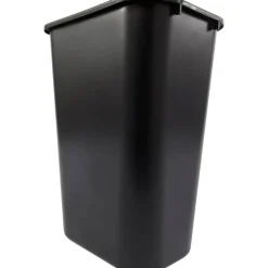 Rubbermaid Durable Rectangular LLDPE Wastebasket, 10.25 Gallons, 20"H x 15-1/2"W x 11"D, Black
