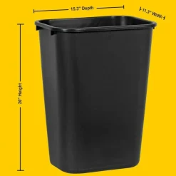 Rubbermaid Durable Rectangular LLDPE Wastebasket, 10.25 Gallons, 20