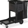 Rubbermaid Executive Janitorial Cart, 22 1/2" x 11 3/4" x 34 1/2", Black