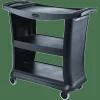 Rubbermaid Executive Service Cart, 38"H x 21"W x 39"D, Black