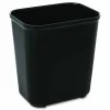 Rubbermaid Fire-Resistant Wastebasket, 7 Gallons, 15 1/2" x 14 1/2", Black