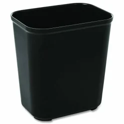 Rubbermaid Fire-Resistant Wastebasket, 7 Gallons, 15 1/2" x 14 1/2", Black