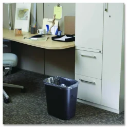 Rubbermaid Fire-Resistant Wastebasket, 7 Gallons, 15 1/2