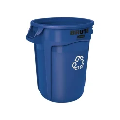 Rubbermaid Heavy-Duty Recycling Container, 32 Gallons, 27" x 22" x 22", Blue