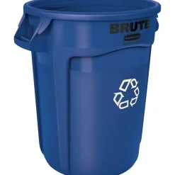 Rubbermaid Heavy-Duty Recycling Container, 32 Gallons, 27