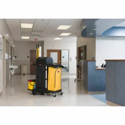 Rubbermaid High-Security Healthcare Cleaning Cart, 53 1/2